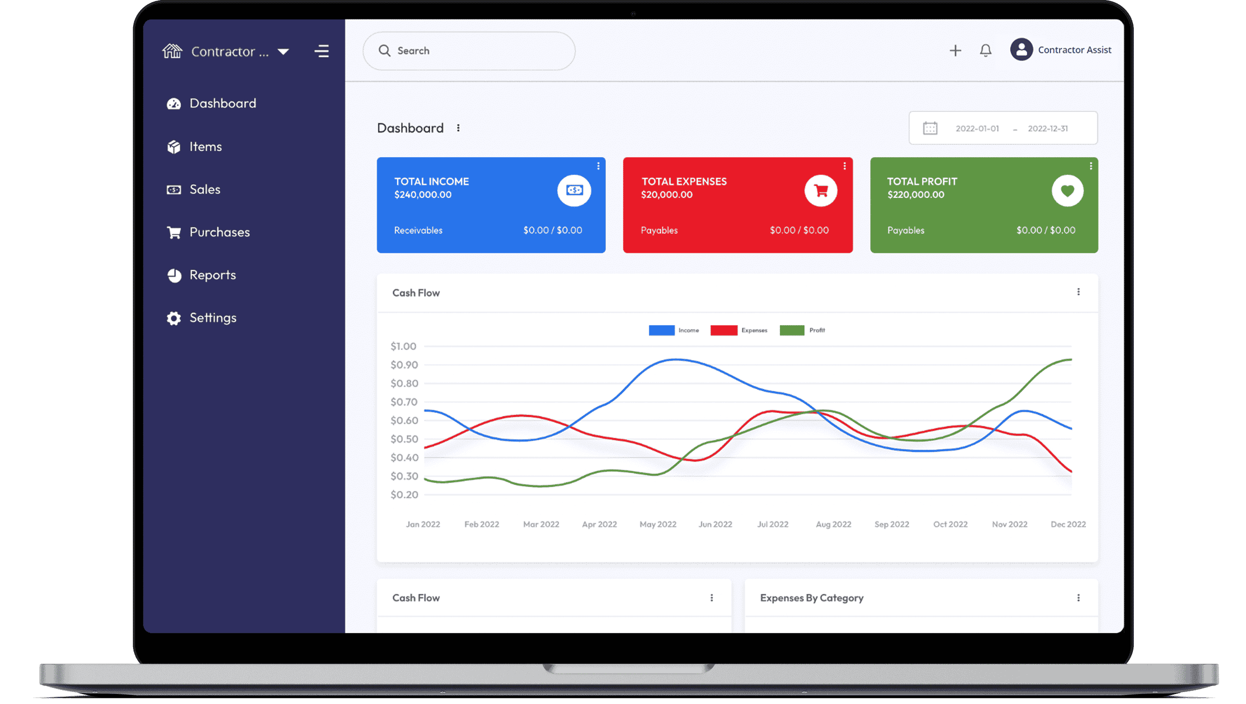 Contractor Assist accounting software solution for contractors and builders